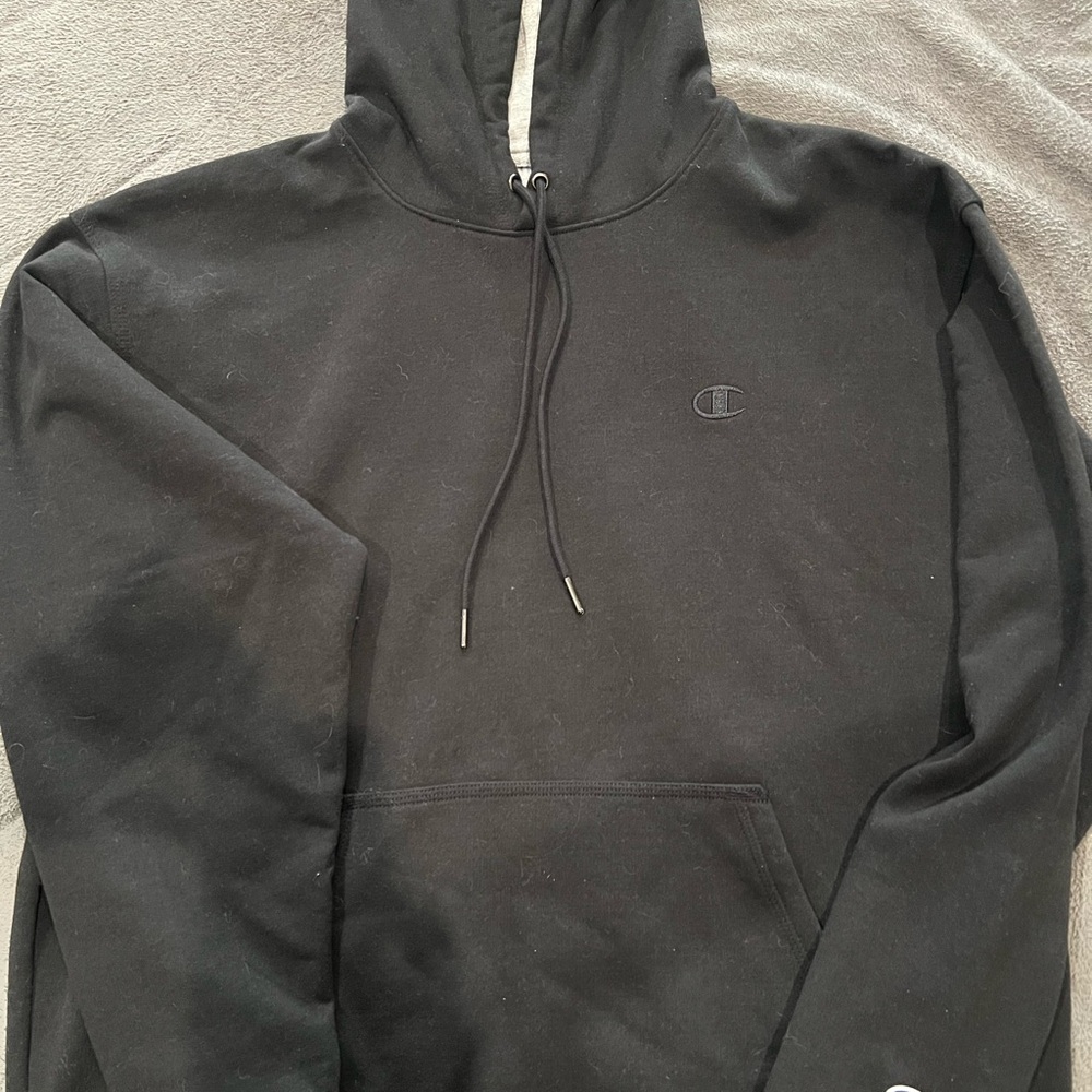 Champion Black Hoodie Sweater